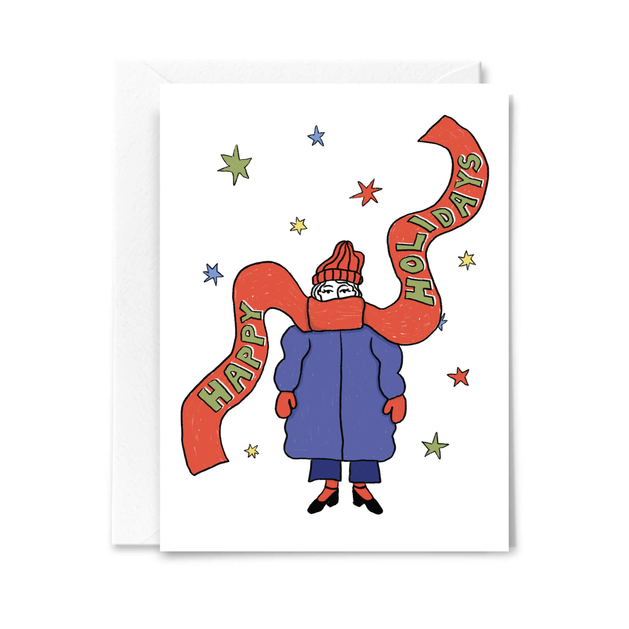 Happy Holidays Scarf Card