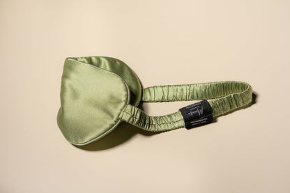 Sage Green Silk Eye Mask