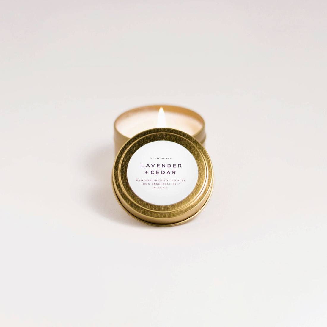 Travel Tin Candles | Lavender + Cedar (6 oz.)