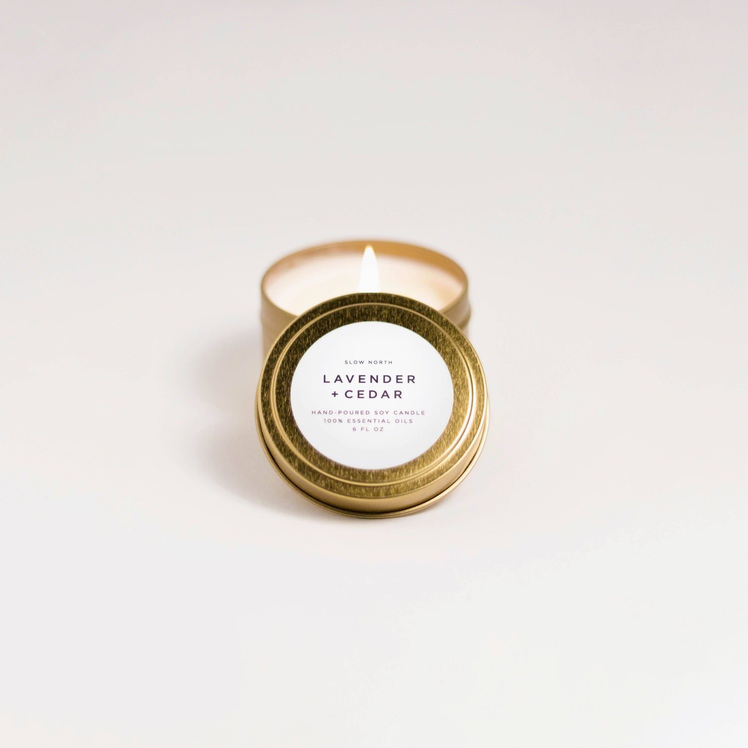 Travel Tin Candles | Lavender + Cedar (6 oz.)