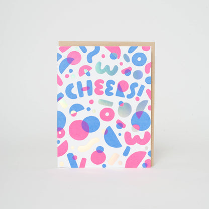 Confetti Cheers Letterpress Greeting Card by Hello!Lucky