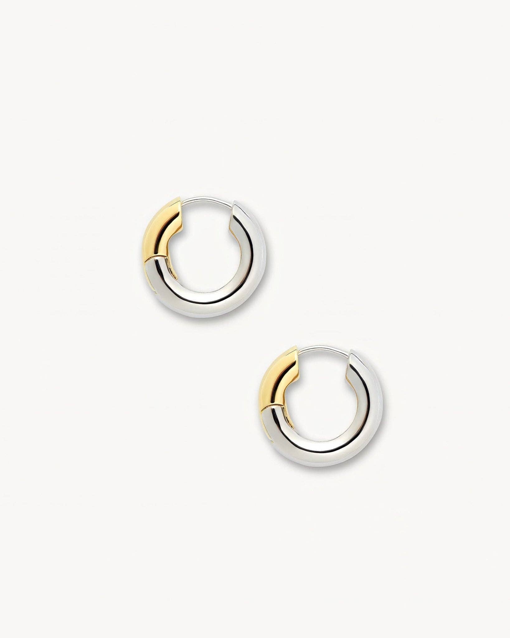 Baby Chunky Hoops in 3/4 Silver