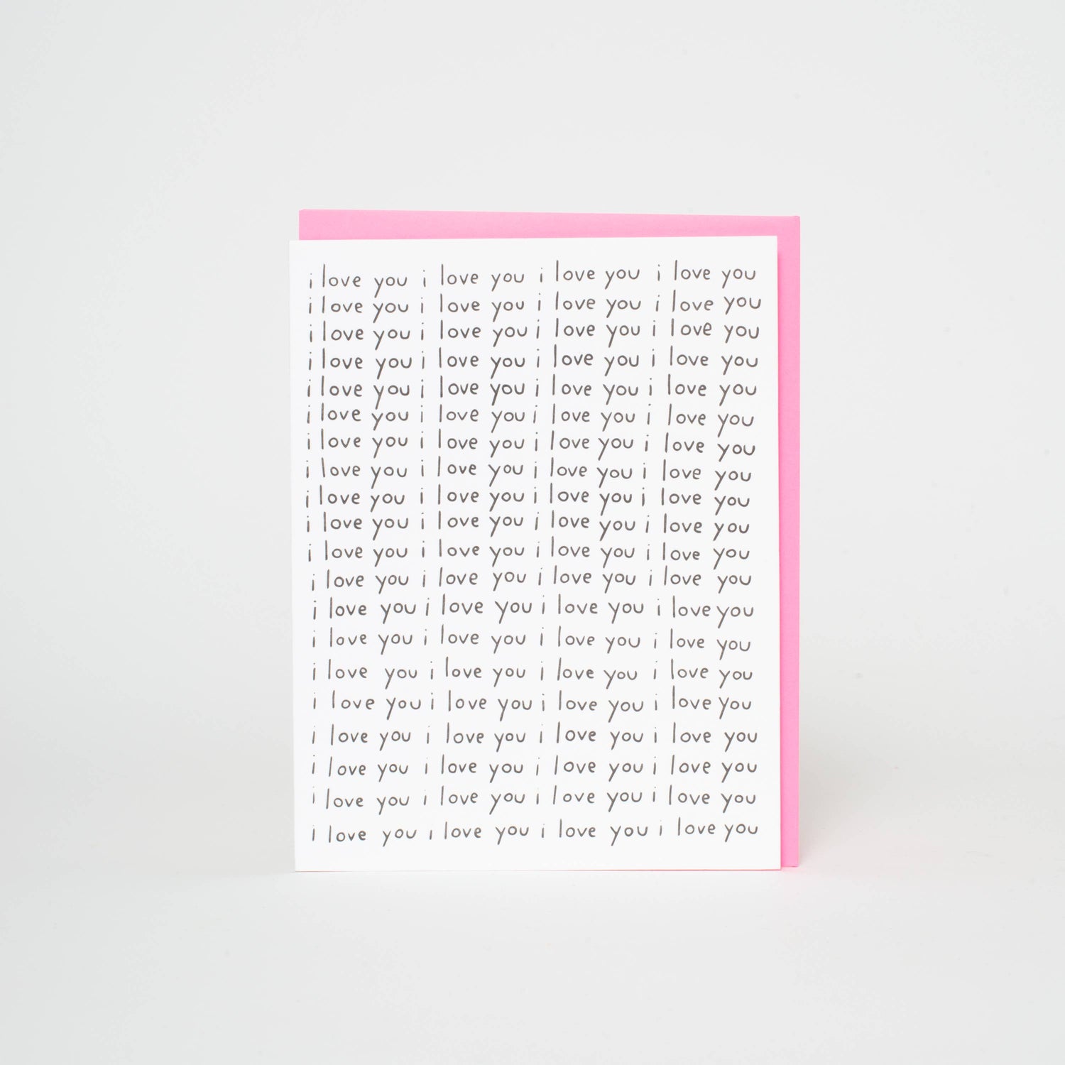 I Love You on Repeat Letterpress Greeting Card by Ashkahn