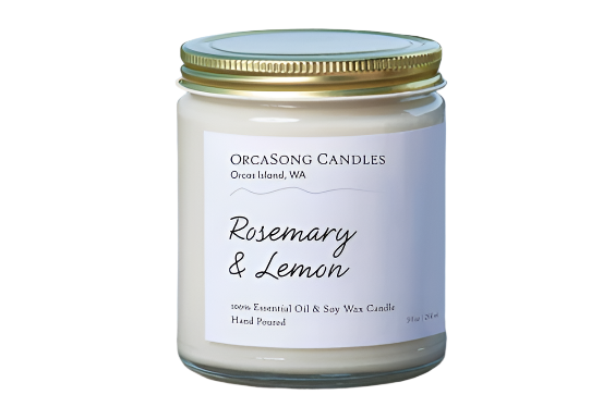 Rosemary &amp; Lemon Soy Candle