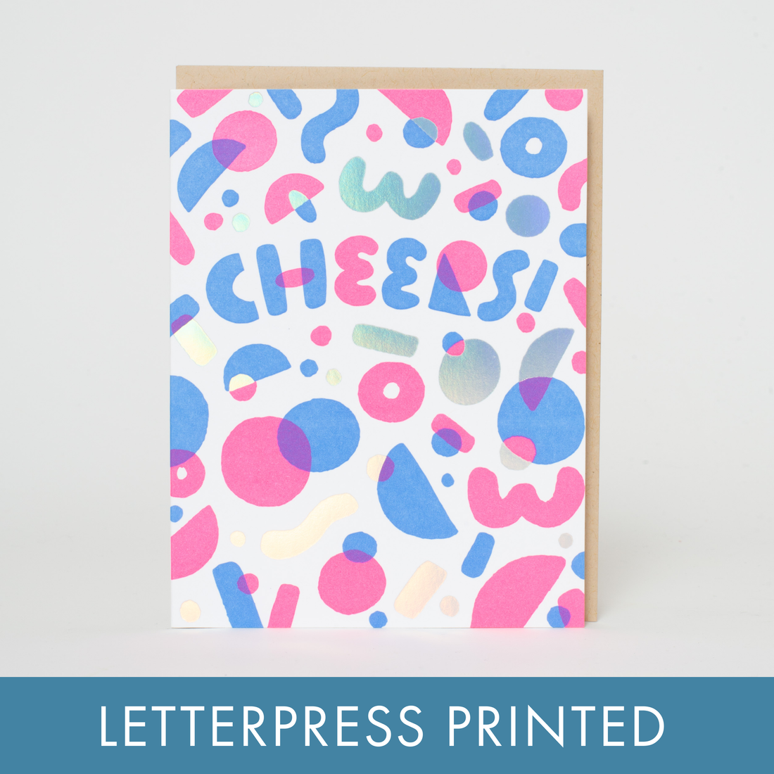 Confetti Cheers Letterpress Greeting Card by Hello!Lucky