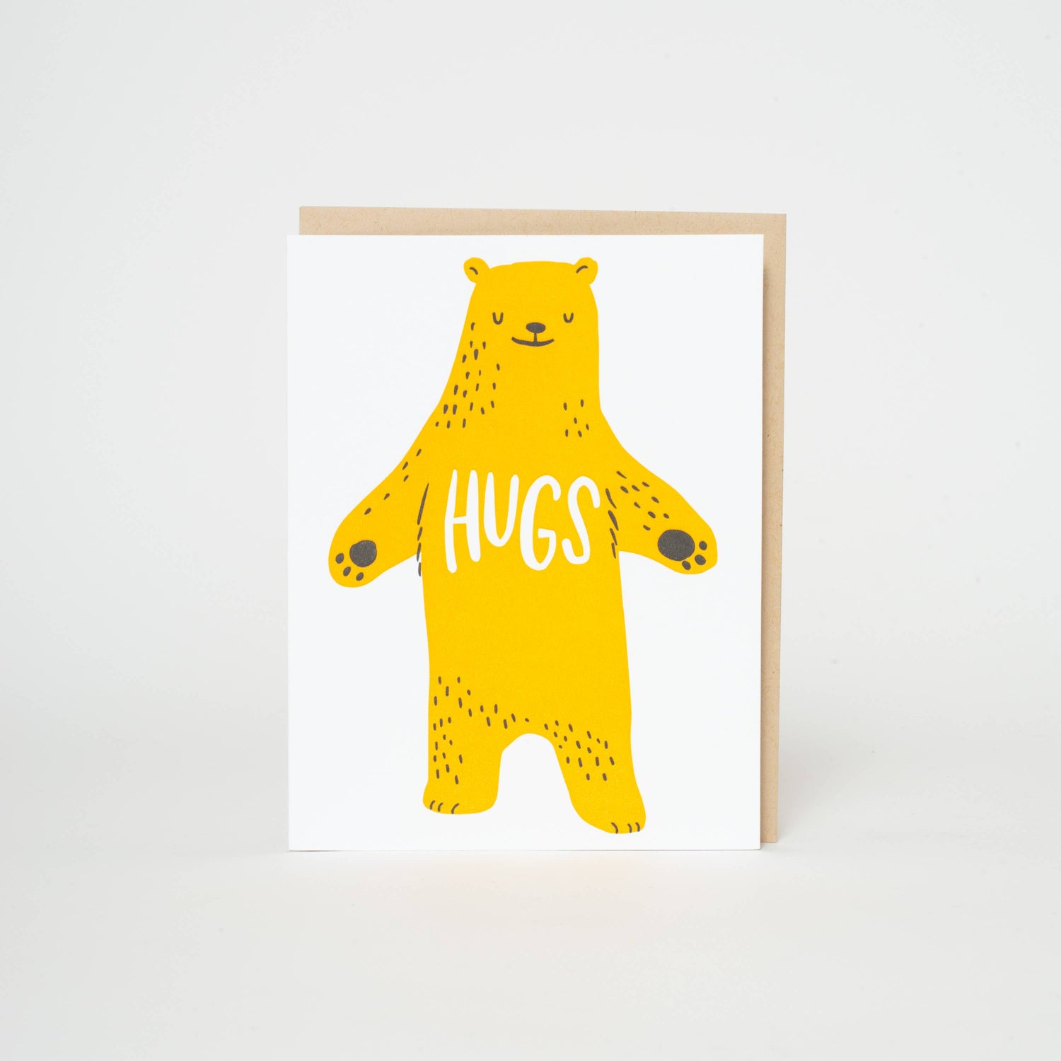 Sympathy Bear Hugs Letterpress Greeting Card by Hello!Lucky