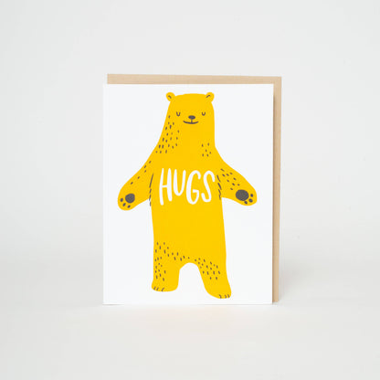 Sympathy Bear Hugs Letterpress Greeting Card by Hello!Lucky