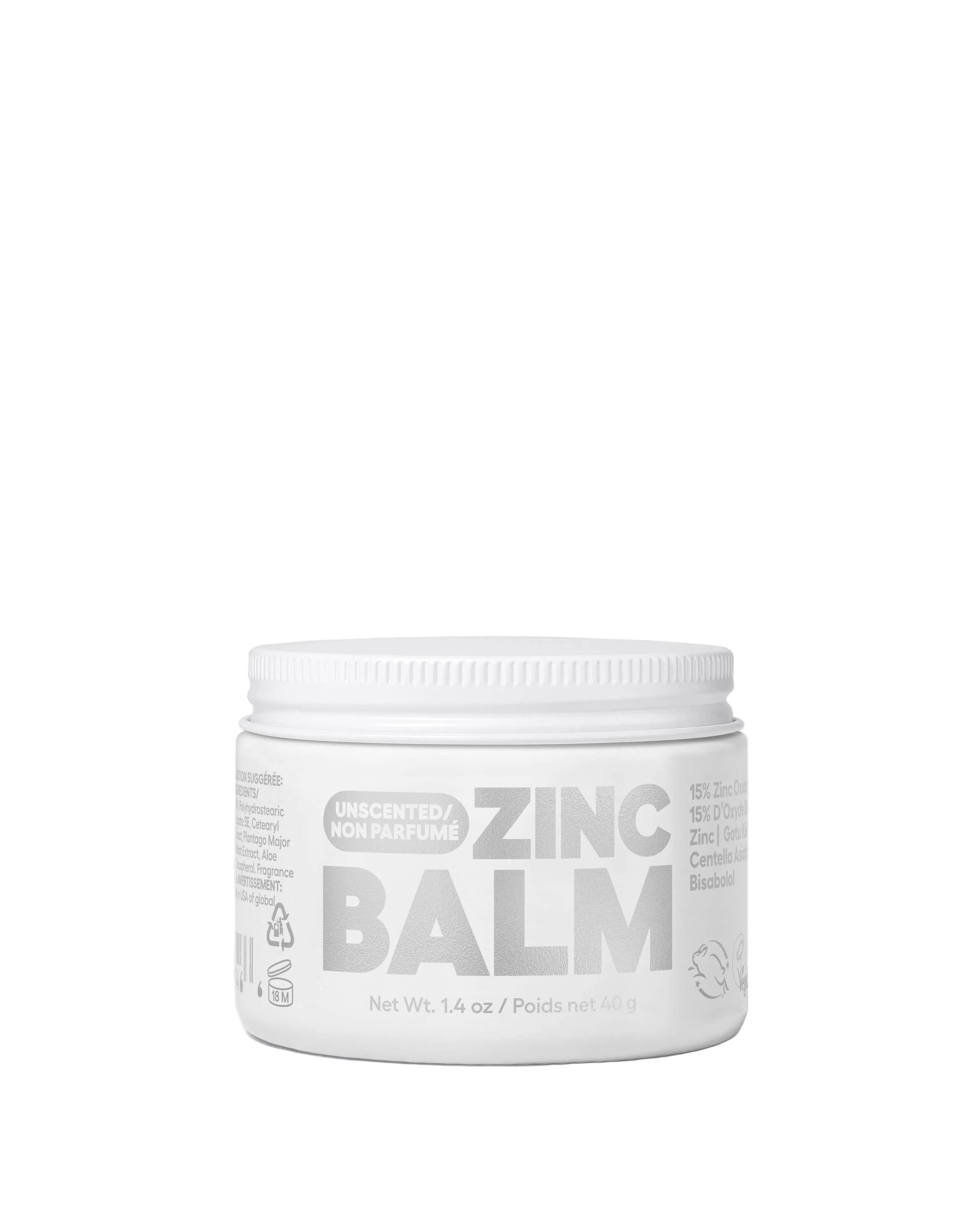 Zinc Balm Glass Jar-Skin Calming Barrier Repair Moisturizer