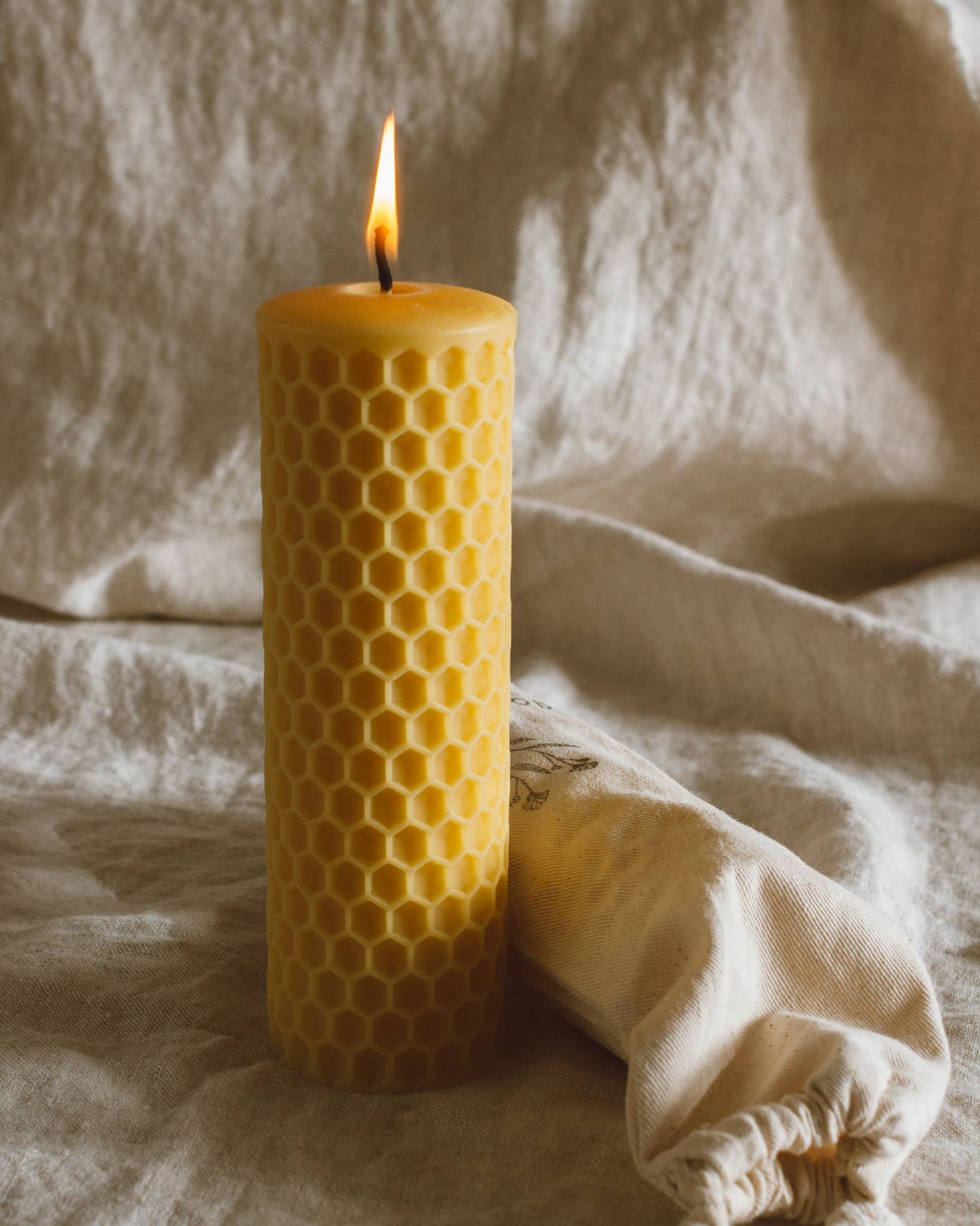 Honeycomb Beeswax Tall Pillar Candle | Wholesale