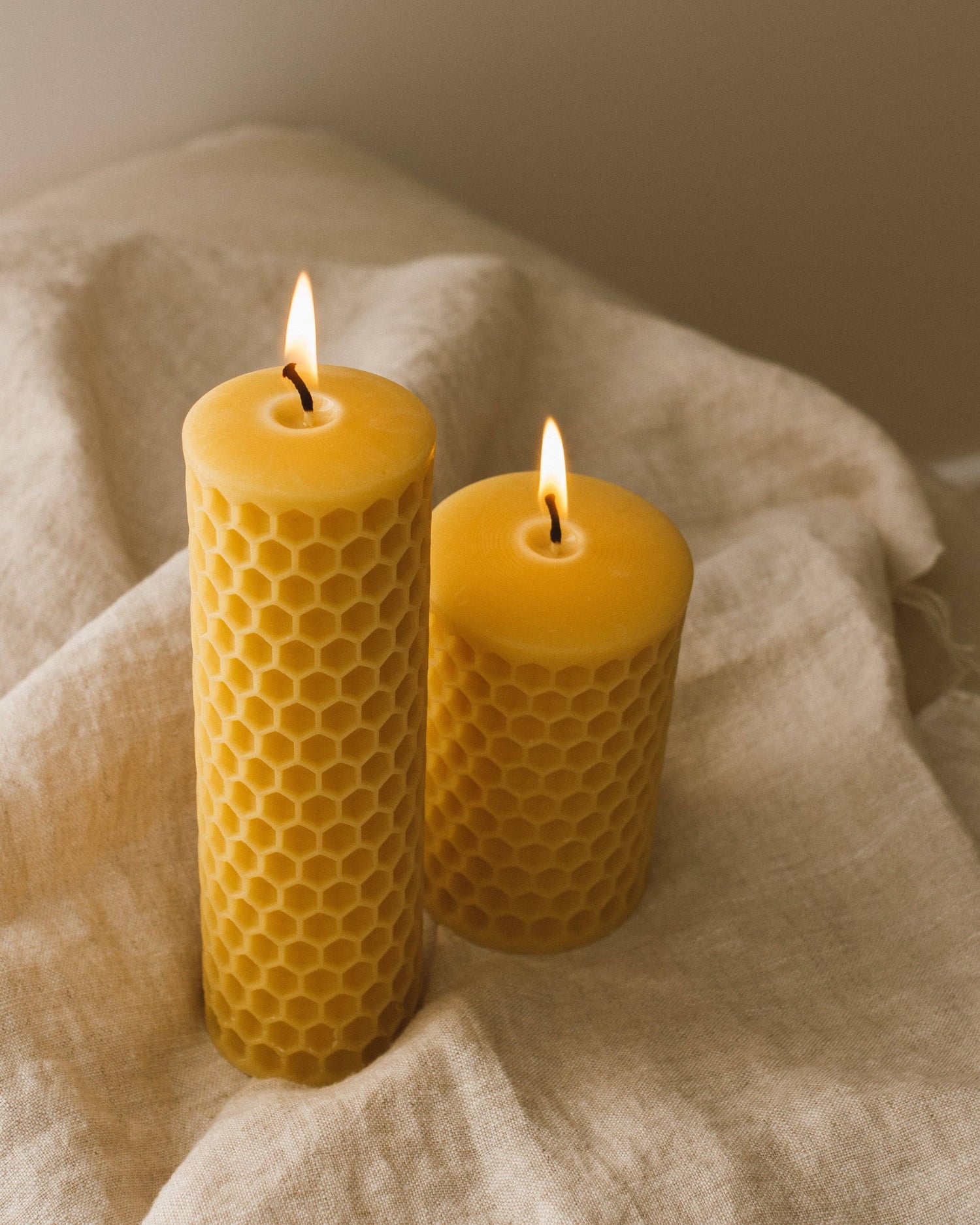 Honeycomb Beeswax Tall Pillar Candle | Wholesale