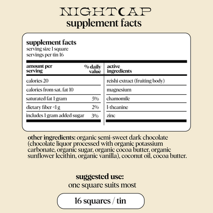 Nightcap — mushroom chocolates for deep sleep