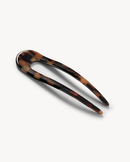 French Hair Pin in Blonde Checker